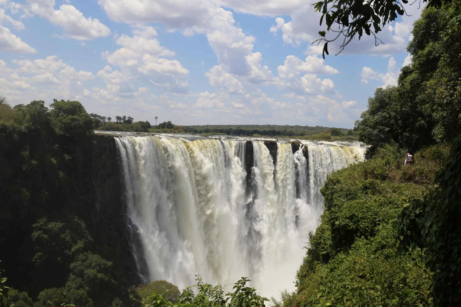 the Falls from both sides Zimbabwe